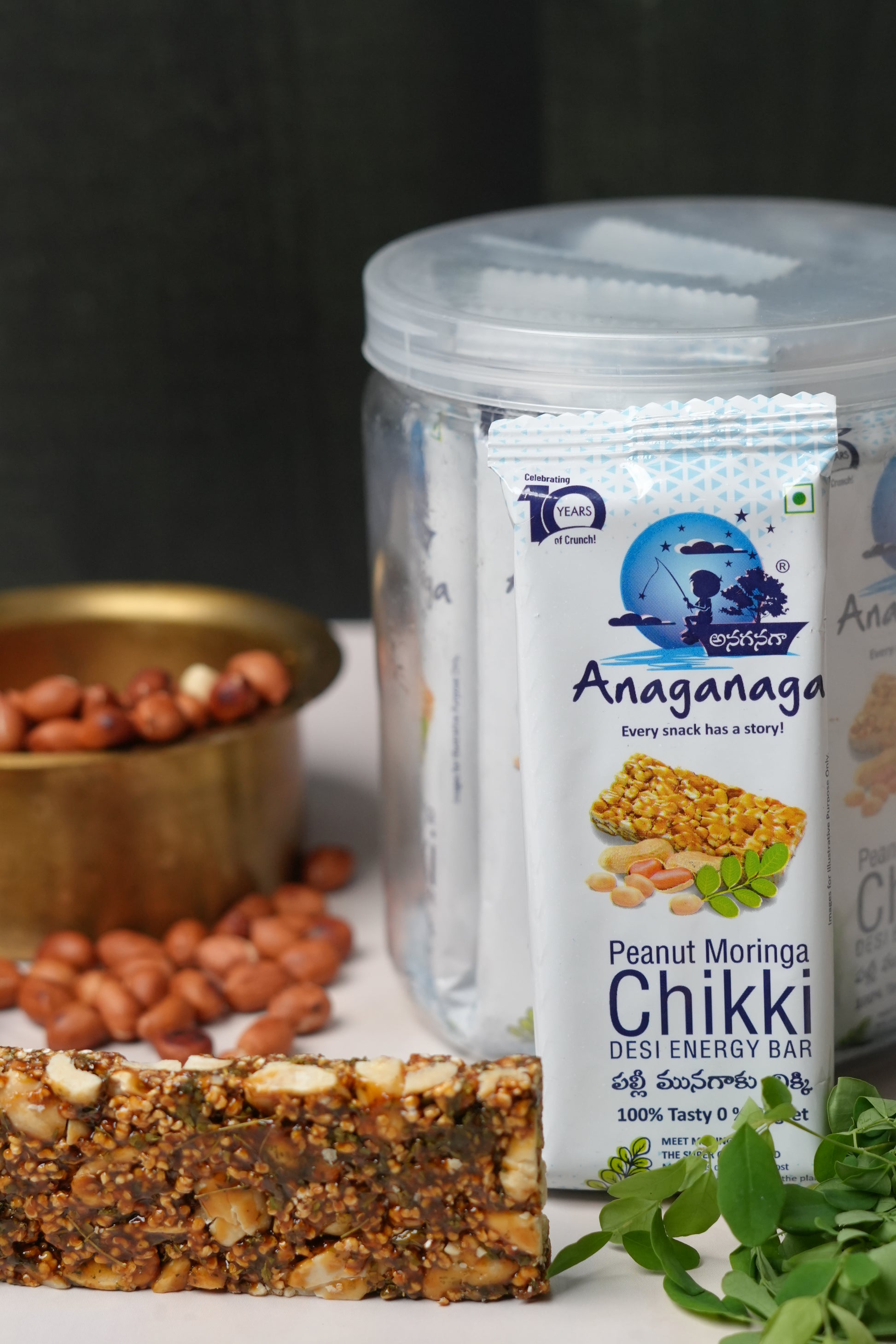 Peanut Moringa Chikki Pack of 10