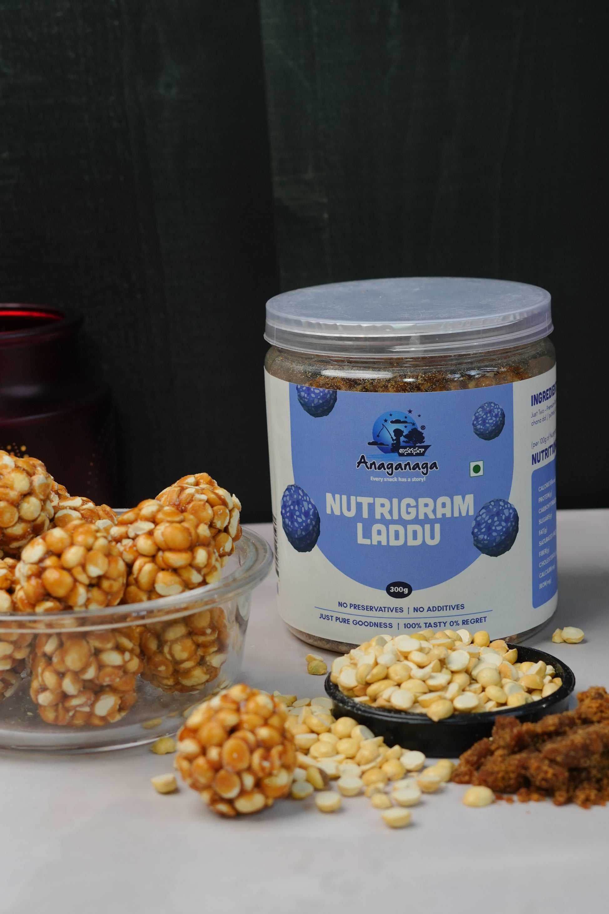 Friedgram Laddu (300gms Jar)