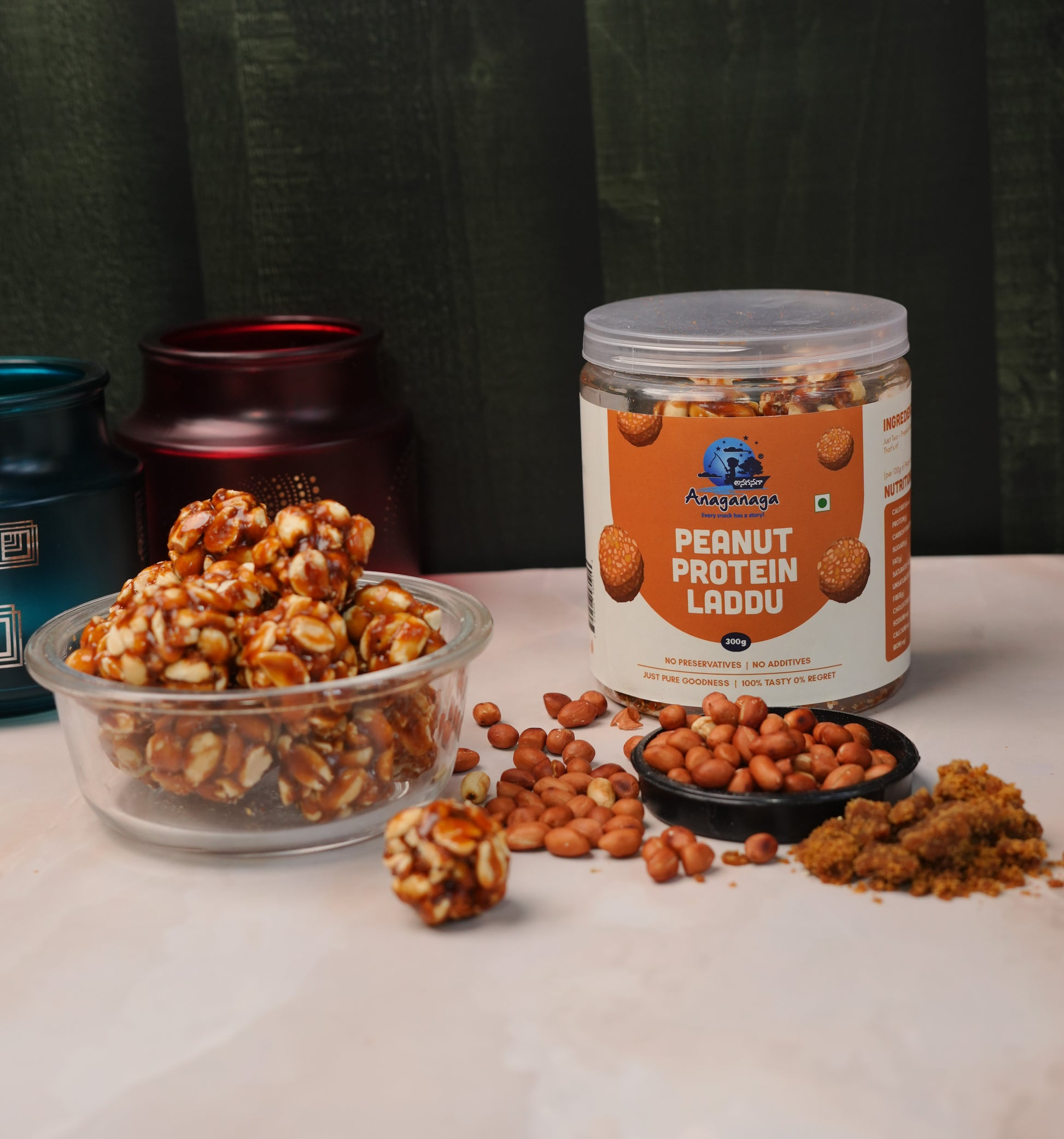 Peanut Protein Laddus(300gms Jar)