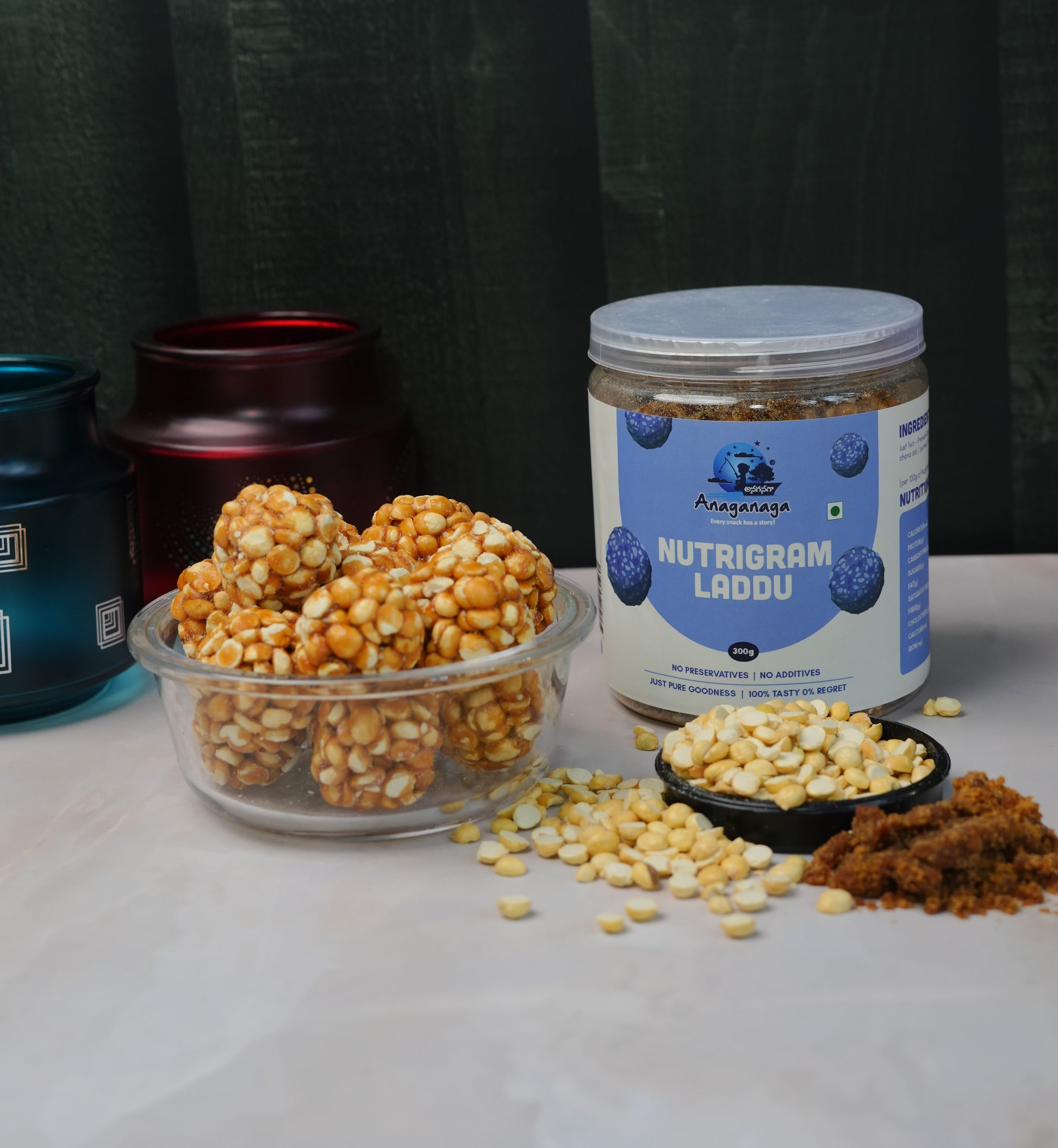 Friedgram Laddu (300gms Jar)