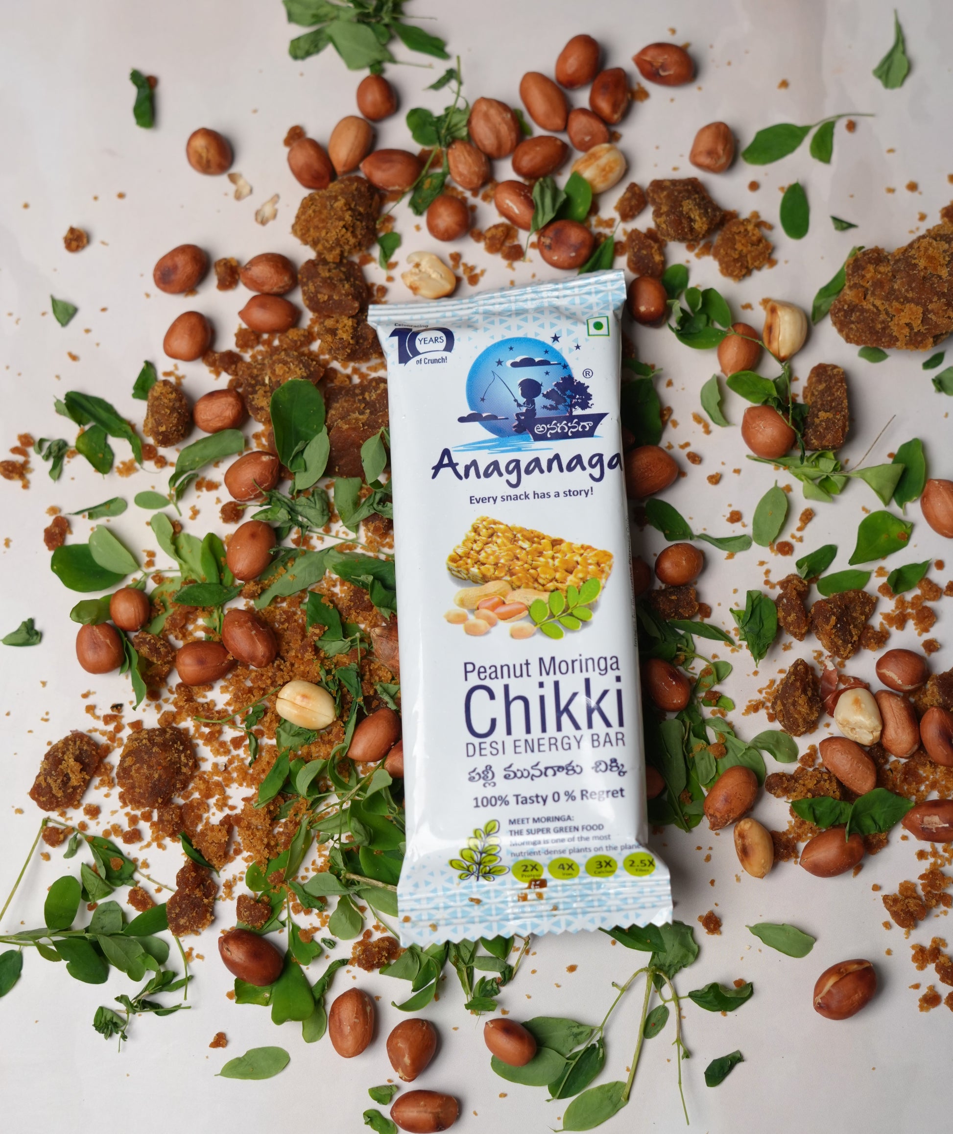 Peanut Moringa Chikki Pack of 10