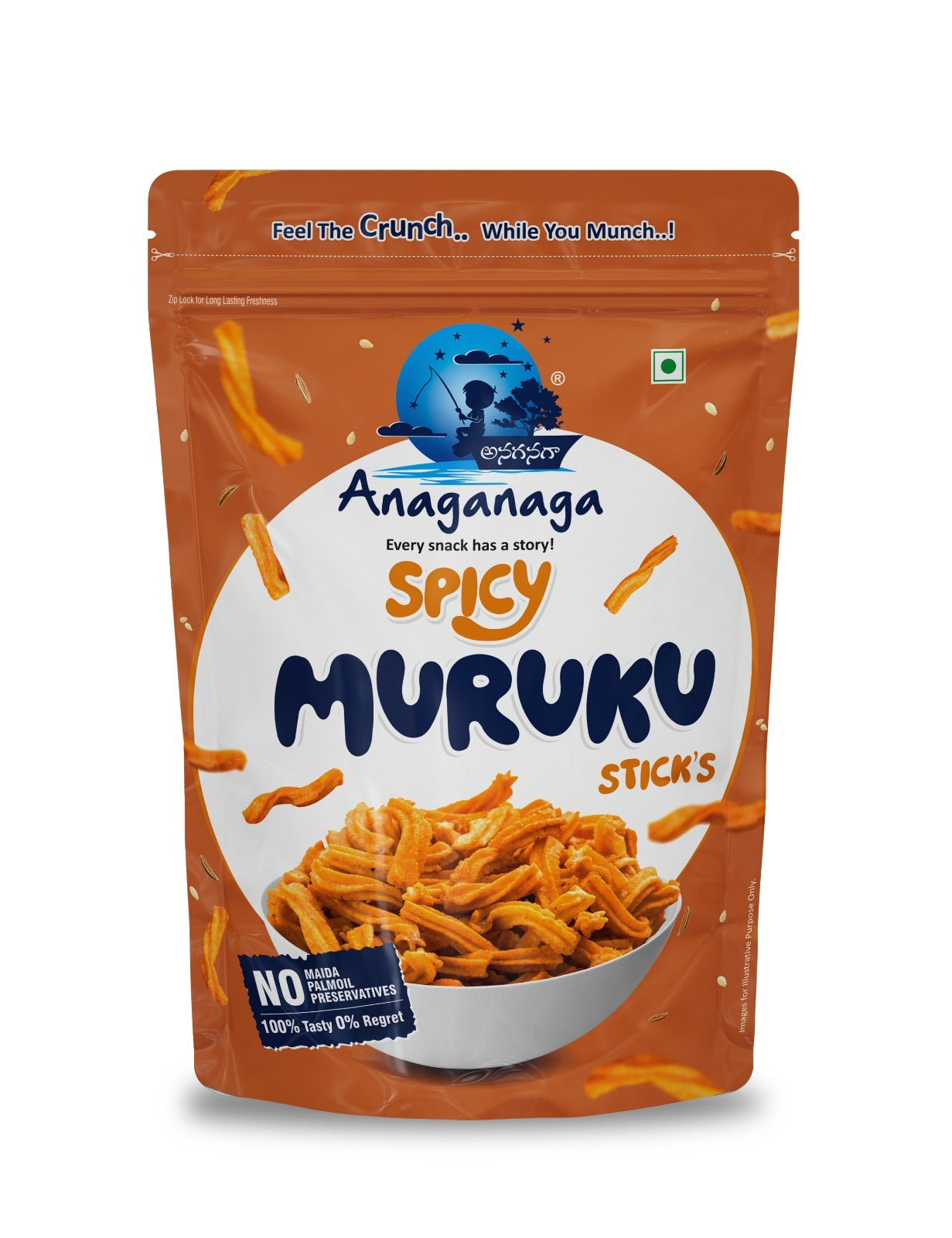 Anaganaga Spicy Muruku Sticks – Traditional South Indian Snack.