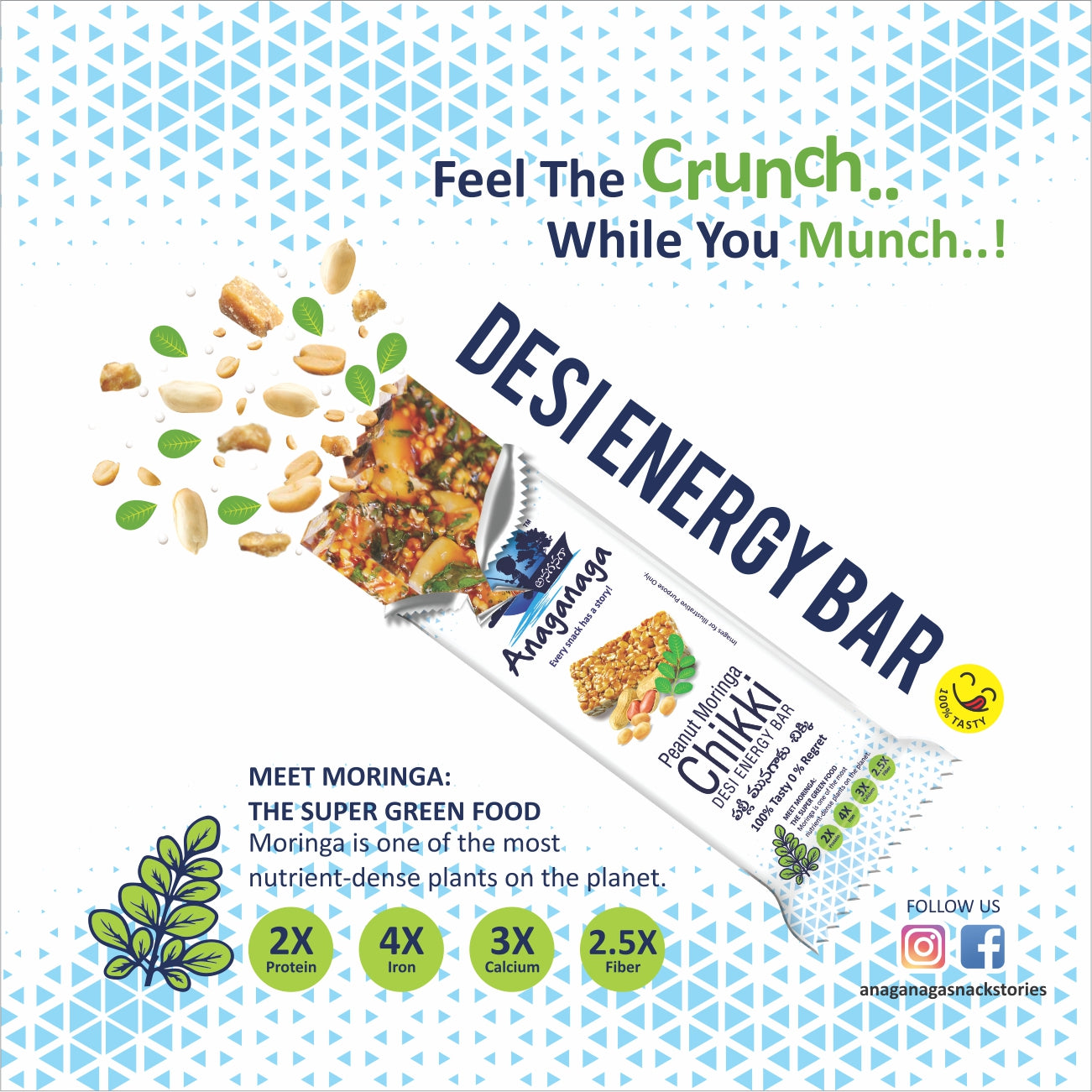Peanut Moringa Chikki(Pack of 10)