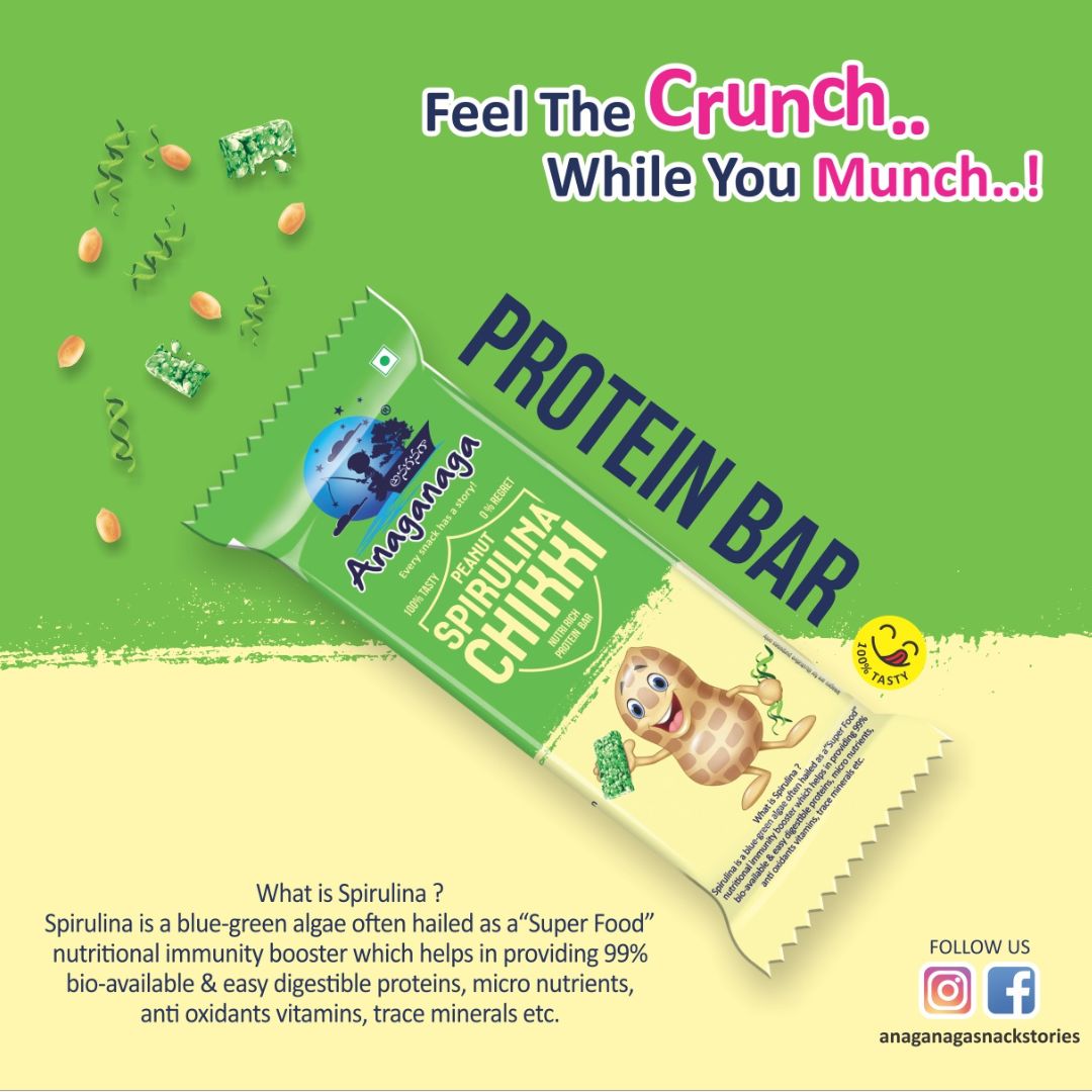 Peanut Spirulina Chikki(Pack of 10)