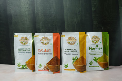 Podi Combo 4-in-1– Authentic South Indian Spice Powder Pack